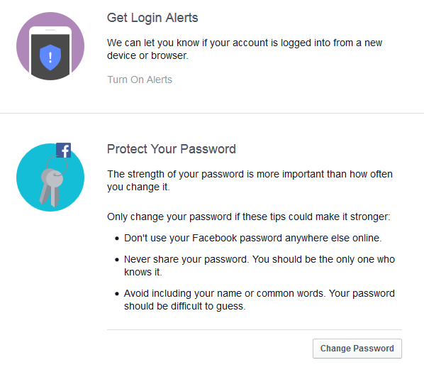 getting Facebook login alerts when signed in from unrecognized devices