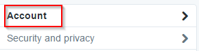 accessing account settings in Twitter