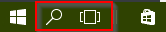search and taskview buttons in windows 10 taskbar