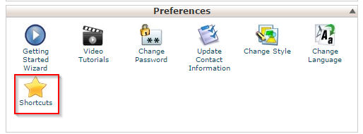 cPanel preferences