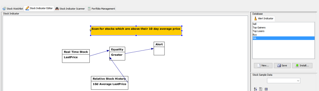 creating a custom screener for stock selection in JStock