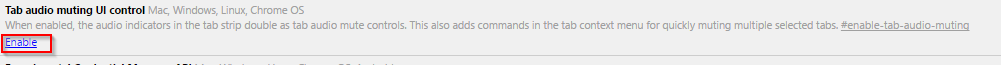 enabling tab audio muting UI control in google chrome