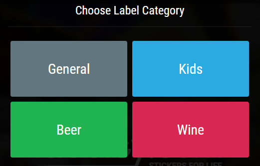 choosing label category in labeley 