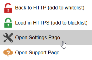 configuring settings in smart HTTPS add-on