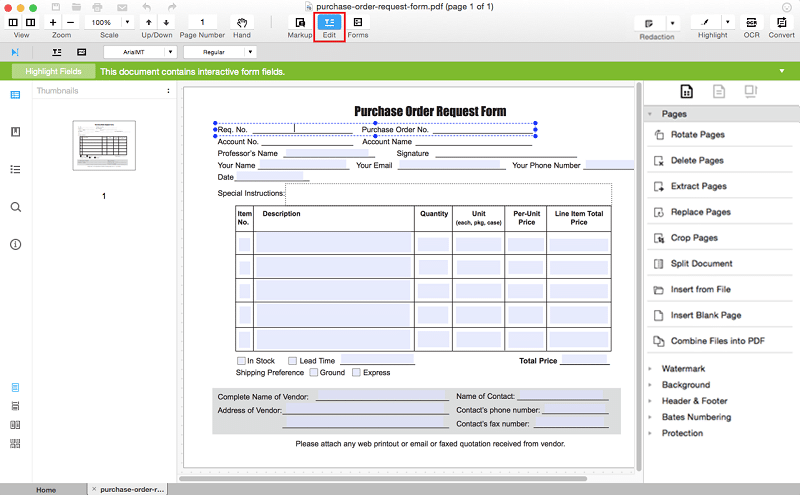 editing pdf forms