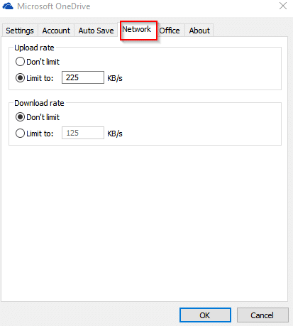 limiting upload and download sync rate in OneDrive