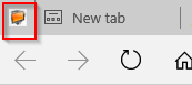 pinned website in microsoft edge displayed as a favicon