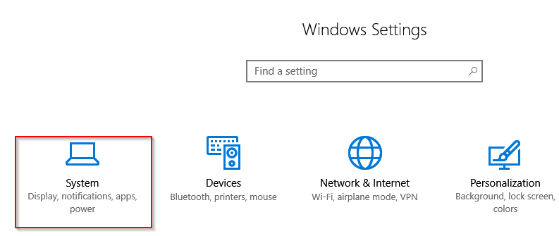 windows 10 settings