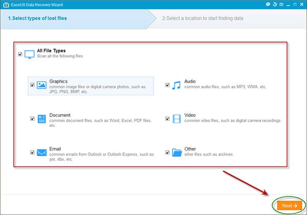 choosing source of lost data