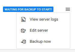 server related options in backup bird