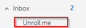 separate folder for receiving rollup emails through unroll.me