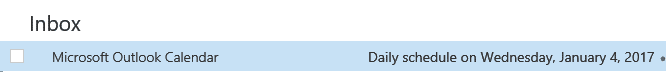 daily schedule email in outlook