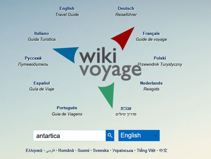 wikivoyage main page