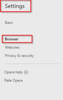 opera browser settings