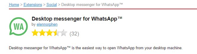 Opera browser version for desktop messenger for WhatsApp