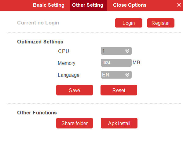 changing system resources settings for Droid4X