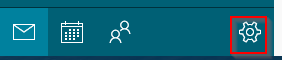 settings icon for mail app in Windows 10