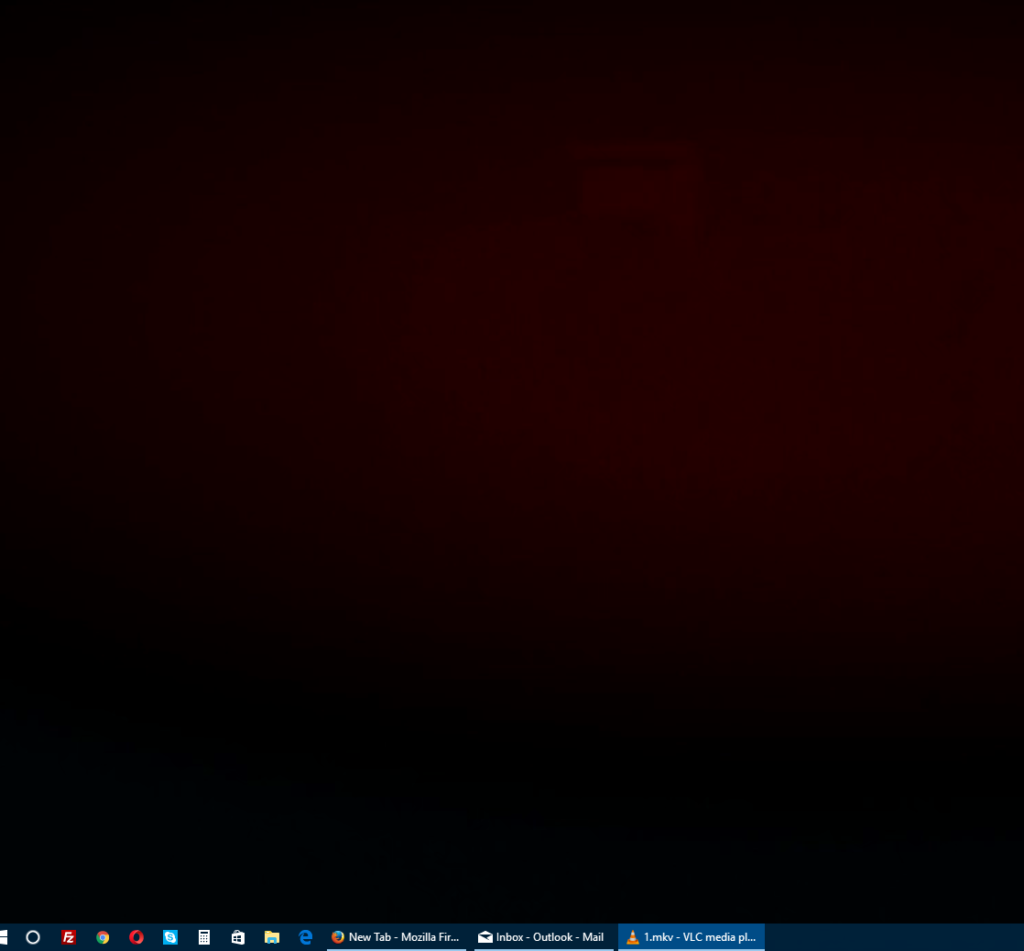 taskbar being visible even in full screen