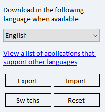 changing update language for installed apps