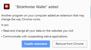 bitdefender wallet extension for Chrome