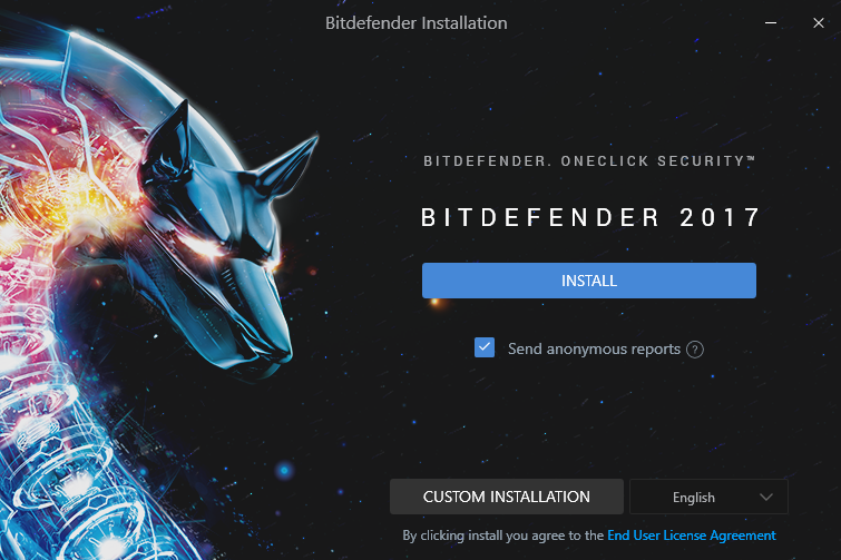 install screen of Bitdefender Internet Security 2017