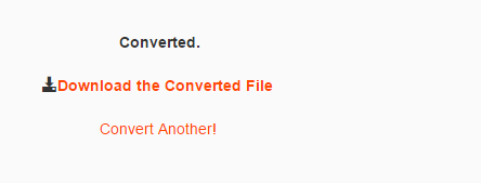 completed conversion process and file ready to be downloaded