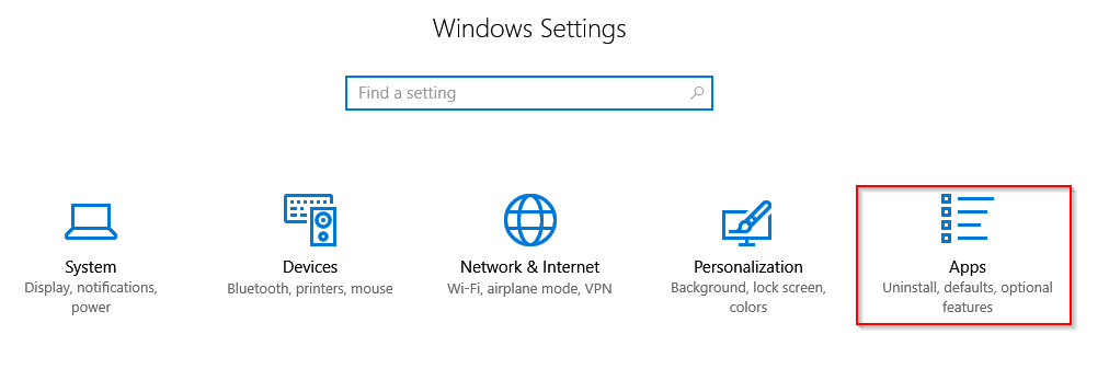 windows 10 settings