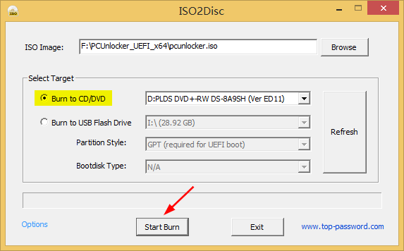 creating bootable password recovery disk