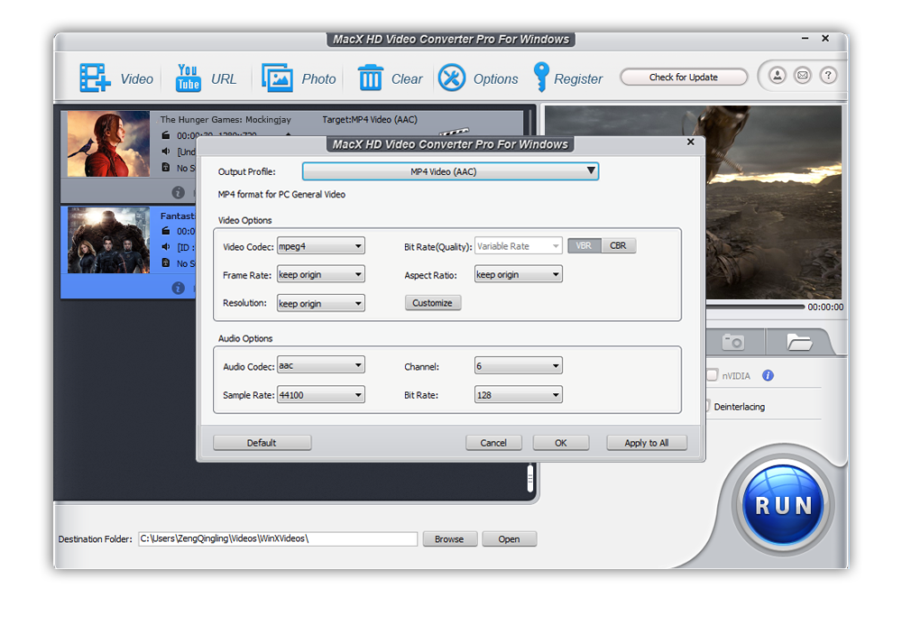 video conversion using macx hd video converter pro