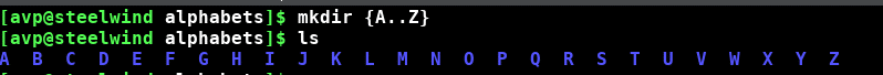 alphabetical directories in Linux