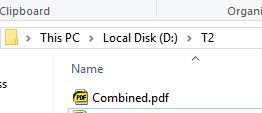 generated PDF as a combined file