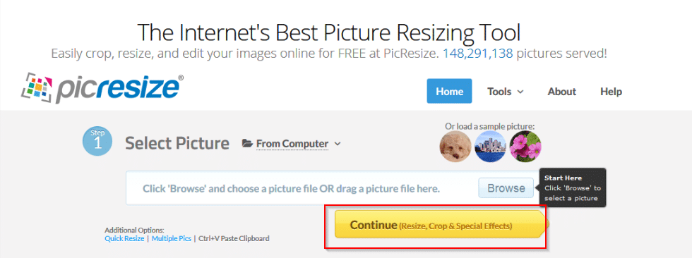 picresize online tool