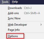 firefox options