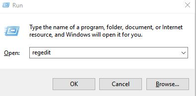 accessing registry editor in windows 10