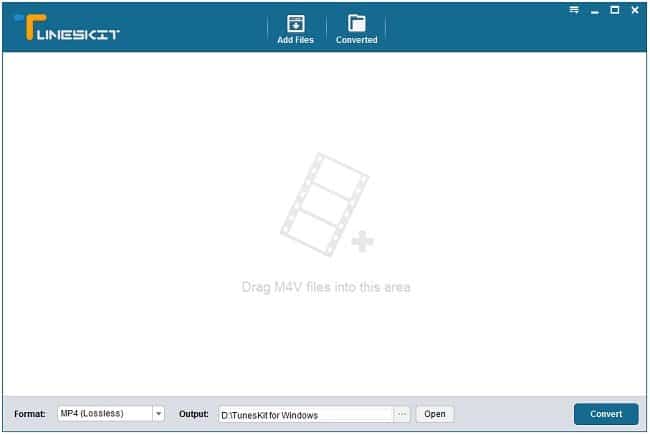 main interface of Tuneskit DRM Media Converter