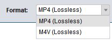 choosing output playback format