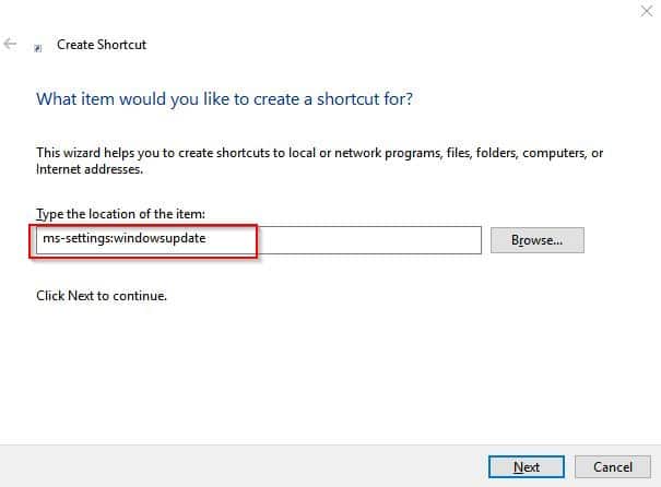 windows 10 settings shortcut path