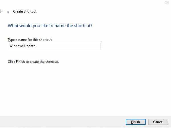 naming windows 10 setting shortcuts