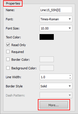 editing form properties