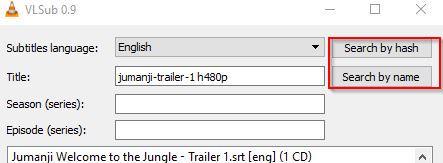 searching for subs in vlc player