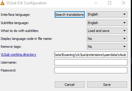 changing subtitles language in vlc player