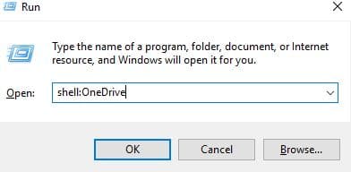 folder command to open OneDrive