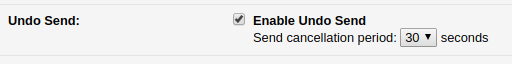 enabling undo send option in Gmail