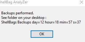 backup of existing shellbags using shellbag analyzer & cleaner