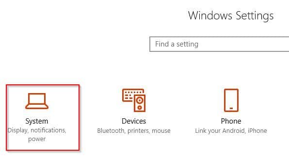 accessing windows 10 settings