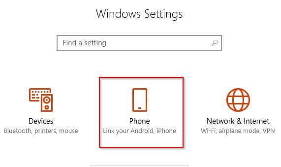 windows 10 settings