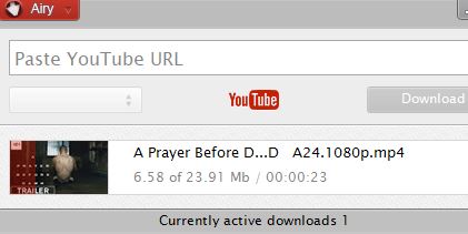 youtube videos being downloaded using airy youtube downloader