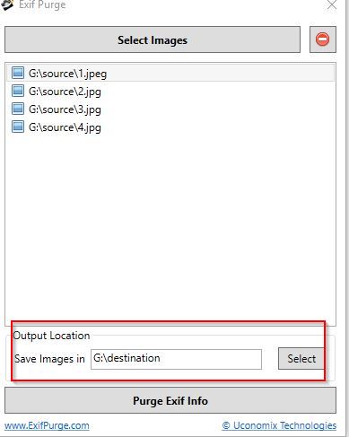 removing exif data from images using exif purge