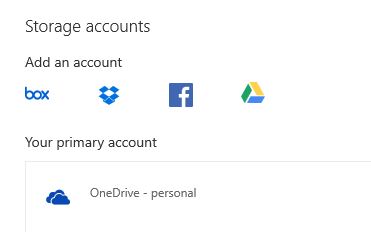 choosing Google Drive storage account for Outlook