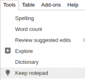 using notepad in google docs